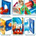 MAGBLOCK 176pcs Magnetic Tiles Marble Run Set with Ball Run Race Track for Ages 8+, Magnetic Building Blocks Magnet Game, Stem Educational Gifts Kids Toys for Girls & Boys Promoting Focus