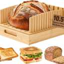 Bread Slicer for Homemade & Sourdough Loaves 10.5 Adjustable Bamboo Bread Cutter, Upgraded Scratch-Free Surface, Perfect for Artisan & Homemade Bread