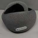 Travel Neck Pillow 3 in 1 with Heating and Massage, Memory Foam Cervical Pillow, 360 Ergonomic Design, Asymmetrical Sides Wireless Portable for Airplane Car Office, Skin-Friendly Cover (Grey)