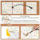 Rugreat Modern Floral Wallpaper Peel and Stick Boho Leaf Flower Contact Paper for Cabinets Self Adhesive Removable Wallpaper for Bathroom Waterproof Botanical Contact Paper Colorful 197inL 17.3inW