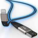 [Apple MFi Certified iPhone Charger, Led Breathing Light Lightning Cable Fast Charging Cord Compatible iPhone 14 Pro Max13/12/11 Pro Max/Mini/XS MAX/XR/XS/X/8/7/Plus iPad AirPods 6ft,Blue