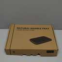 Koville Romano Travertine Tray, 12"x8" Natural Stone Vanity Tray for Countertop Bathroom Kitchen Dresser, Decorative Marble Catchall Trays for Perfume Jewelry, Rectangular Serving Tray(Beige)