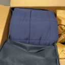 L'AGRATY Weighted Blanket - 48"x72" 15lbs Cooling Breathable Heavy Blanket Microfiber Material with Glass Beads for Adult All-Season Summer Fall Winter Soft Thick Comfort (03-navy Blue)