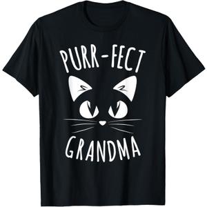 Purr-FECT Grandma Fur Mom Cute Cat Lover Animal Gift T-Shirt