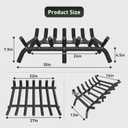 mestyl Fireplace Grate 30 Inch Heavy Duty Wrought Iron Fireplace Log Grate, 4/5" Bar Fire Grates, Firewood Log Burning Rack for Outdoor Wood Stove Pit & Fireplace Log Holder Indoor