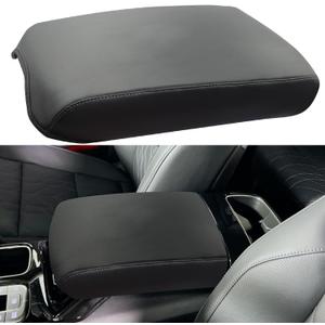 Center Console Armrest Cover for Kia Telluride Accessories 2020-2025 2026 Armrest Lid Protector Arm Rest Box Leather Pad Interior Middle Console Cushion Seat Box Case Trim (Gray Stitches)