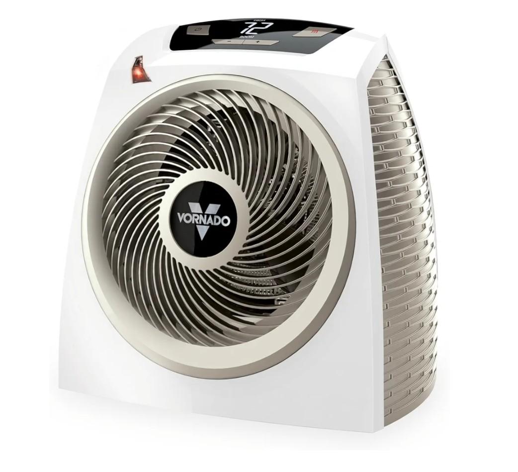 Vornado AVH10 (2025) Space Heater for Home, Fan Only Option, Digital Display with Adjustable Thermostat, Advanced Safety Features, Auto Climate Control, Whole Room Electric Heater for Indoors, White