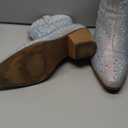 Cowgirl Ankle Boots Cowboy Boots for Women Western Booties Rhinestone Chunky Heel Fashion Comfortable Side Zipper (8.5)