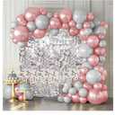 Shimmer Wall Backdrop Silver Wall Panels 12Pcs Square Sequin Shimmer Wall Backdrop Decoration for Birthday Party,Wedding, Anniversary