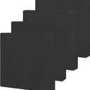 Easy-Going Waterproof Patio Cushion Covers ONLY Cover 24x22x4 inch 4 Pack Replacement Non-Slip Outdoor Seat Cushion Slipcover with Zipper. Black