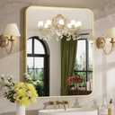 30"x36" Bathroom Mirror for Over Sink, Brushed Gold Rectangle Vanity Mirror
Aluminum Alloy Frame, Clear Reflection, Rust-Resistant, Vertical or Horizontal, Wall Mount, Bedroom and Entryway