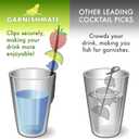 2 x Garnishmate Clip-On Garnish Holder Cocktail Drink Picks for Entertaining