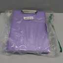 Rimilak Plastic Clipboard with Storage, Side Opening with 2 Compartment, Size 13.3 x 9.4 x 1.5 Heavy Duty High Capacity Nursing Box for Work School & Office Supplies, Dark Purple