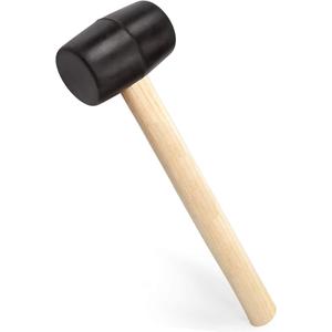 Edward Tools Rubber Mallet Hammer - 8 oz. Small Mallet with Wood Handle - Double Faced Heavy Duty Rubber Head
