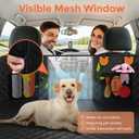 Dog Seat Cover for Back Seat Hard Bottom,Holds 500 lbs,Waterproof Dog Car Seat Cover for Back Seat Extender,Scratch-Proof Pet Hammock for Car,SUV,Truck - with Mesh Window & Storage,BlackOR
