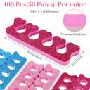 300 Pcs Pedicure Toe Separators for Women Bulk EVA Foam Toe Divider Spacers Heart Shaped Soft Colorful for Pedicure Manicure Coating Gel Painting Nail Beauty Accessories(150 Pairs)