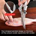 XQASIEO Heavy-Duty Stainless Steel Kitchen Scissors, All-Purpose Poultry Meat and Chicken Bone Cutting Shears