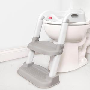 Fisher-Price Step Up Potty, 2-in-1 Training Seat with Safe Step Stool Ladder for Toddlers, Cushioned Toilet Training Seat, Anti-Slip Design, White