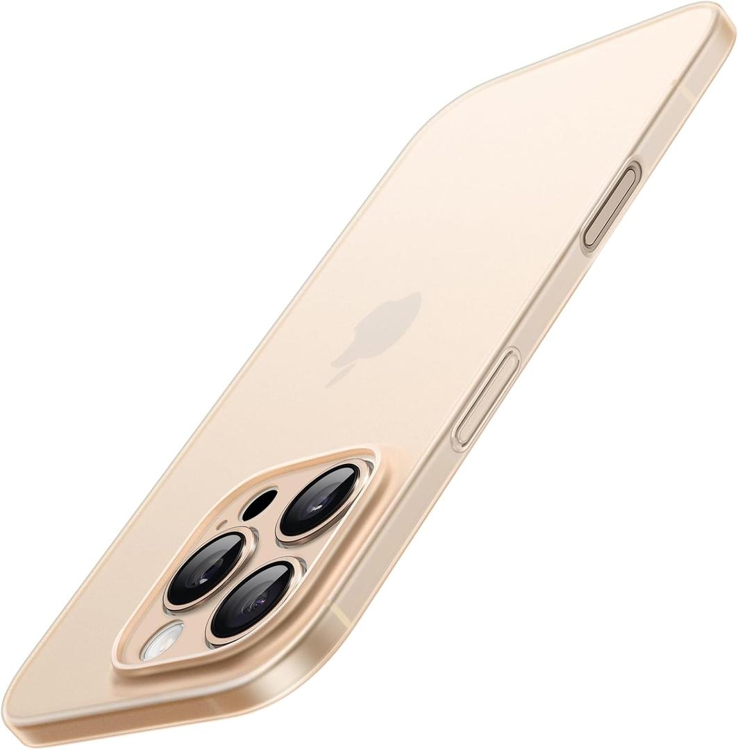 JETech Ultra Slim Case for iPhone 16 Pro Max 6.9 Inch, Camera Lens Full Protection, Lightweight Matte Finish PP Hard Minimalist Cover (Desert Titanium)