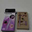 Panasonic Womens Facial Hair Remover and Eyebrow Trimmer with Pivoting Head, Includes 2 Gentle Blades for Brow and Face and 2 Eyebrow Trim Attachments, Battery-Operated  ES2113PC (5 Piece Set, Pink)