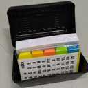 H4D 3x5 Index Card Holder with 100 Heavyweight Ruled Index Cards and 25 Plastic Dividers, Black