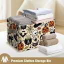 Halloween Basket with Handles Spooky Boo Basket Stuffers for Women Girls Boyfriend Mens Large Collapsible Storage Container for Shelves Home Office Toys (3)