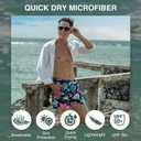 Kanu Surf Men's Havana Men's Swim Trunks Quick Dry Swim Shorts Bathing Suit Men, 5.5 to 7" Inseam (Regular and Extended (Blue, M)