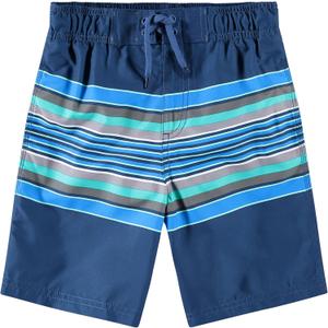 Kanu Surf Boys' Line Up Quick Dry UPF 50+ Beach Swim Trunk (10-12, Orbit Navy/Green)
