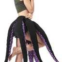 Women Halloween Costume Sea Witch Costume Purple Octopuss Dress for Halloween Cosplay