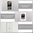 1 Gang Flush Drywall Receptacle Mount White Elegant Wall Mount for Receptacles and Electrical Outlets Home Commercial Spaces