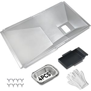 Universal Grease Tray with Catch Pan Replacement for Nexgrill 720-0830H 720-0888S 720-0888N, Adjustable Drip Pan for 3/4/5/6 Burner, BBQ Grill Pan for Charbroil, Dyna Glo, Expert, BHG,Expert Gas Grill