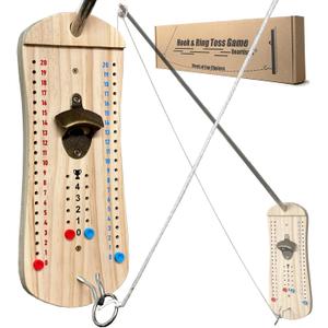 Hook and Ring Toss Game Bottle Opener Ring Toss Game for Indoor Outdoor Party Man (Fun & Competitive Version- Big Size)