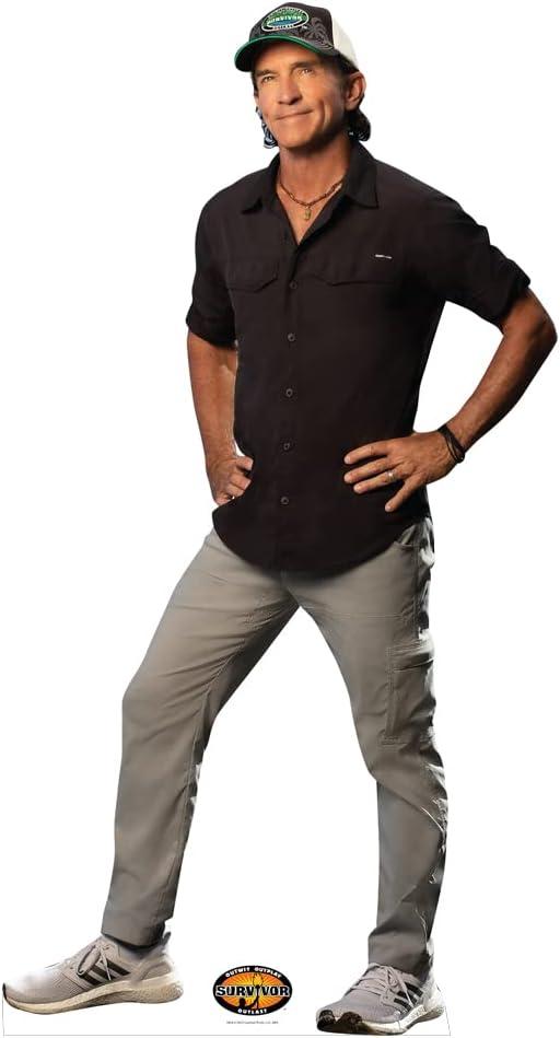 Survivor Jeff Probst Cardboard Cutout Standee | Officially Licensed 70 x 37 Inch Life-Size Standup | TV Host Photo Prop for Parties, Fan Events, Survivor Themed Decorations & Gifts