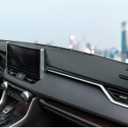 Dashboard Cover Mat Fit for Toyota RAV4 2025 2024 2023 2022 2021 2020 Dash Mat for RAV4 2025 Accessories Edge Microfiber Leather Pad (Black Stitching)