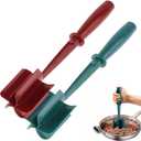 2 x 2Pcs Meat Chopper and Masher - Ground Beef Hamburger Smasher, Plastic Spatula, Kitchen Separator Tool for Food, Potato, Bean - Silicone Chop and Stir, Meat Dicer