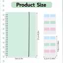 3 Pcs Spiral Notebook 5.9x8.3, 140 Pages Small Notebook for Women A5 College Ruled Journals Cute Notebooks with Large Pockets and Index Stickers for Home School Office UsePurple, Green, Blue