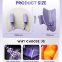 Shoulder and Neck Heating Massage Pillow, Electric Neck Massager with Heat, 3 Modes & Adjustable Strength, Deep Tissue Cervical Massager for Neck Shoulder Pain Relief, White Purple