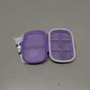 Holii Travel Pill Organizer, 8 Compartments Portable Pill Case, Daily Pill Box to Hold Vitamins, Small Pill Container for Pocket Purse Medicine OrganizerPurple