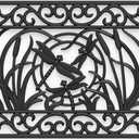 Original Rubber Doormat Outdoor, Outside Door Mat, Durable,Easy Clean,Waterproof Outdoor Rug forfor Patio,Entrance,Deck (1'8" x 2'6" (Octagonal), Black Dragonfly)