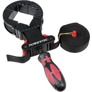 POWERTEC Strap Clamps for Woodworking  Quick Release Band Clamps with Ergonomic Handle, Adjustable Picture Frame Clamp, 13 ft Strap Belt Clamps for Cabinets and Drawers (71101)