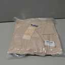 Okiwam Women's Spring Summer Dresses 2025 Casual Short Sleeve V-Neck T-Shirt Mini Vacation Sun Dresses with Pockets (Beige, XL)