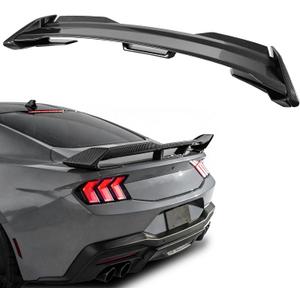 Rear Wickerbill Spoiler for 2024 2025 2026 Ford Mustang Carbon Fiber Look