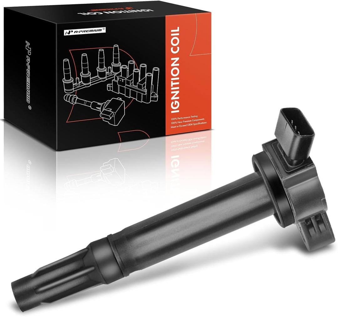 A-Premium Ignition Coil Compatible with Toyota, Lexus, Lotus & Scion Vehicles - 2.5L 3.5L 4.6L 5.7L - Camry 2007-2017, 4Runner Avalon Highlander RAV4 Tundra Sienna ES300h GS350 LX570 NX300h Evora tC 4 Pcs