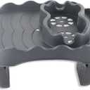 Hot Tub Table, Foldable Bathtub Side Table Caddy with 2 Cup Holders Adjustable Hot Tub Tray with Drain Holes for Spa Swimming Pool Bathtub(Grey) (Gray)