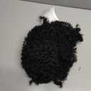 Black kinky Curly Wigs for Black Women, Short Black Curly Afro Wig with Bangs, Synthetic Heat Resistant Full Afro Curly Black Wigs for Daily Party
