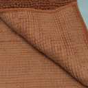 Bcoimo 24"17" Chenille Bath Mat  Non-Slip with Backing Bath Rug Ultra-Absorbent and Machine Washable Bathroom Mat Quick-Dry Design. Ideal for Bathroom and Tub Areas (Burnt Orange)