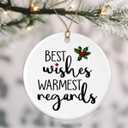 Best Wishes Warmest Regards Christmas Ornament, Best Wishes Ornament, Christmas Ornament, Fold in The Cheese Ornament, Warmest Regards Ornament, Best Wishes Ornament Printed on One Side