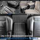 Floor Mats Cargo Mat for 2021-2025 Jeep Grand Cherokee L Captain Chair(Only for 6-Seater w/o 2nd Row Armrest), All Weather TPE Trunk Cargo Liner Car Accessories