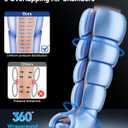 KingPavonini Cordless Leg Compression Massager with 5 Overlapping Chambers & 3 Foot Heat, 4500mAh Leg Massager for Circulation and Pain Relief, 19 Modes & 8 Intensities, Recovery Boots for Athletes