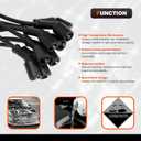 8pcs Ls Spark Plug Wire Set, 9070C Ceramic Spark Plug Wire with Extreme 9000 Ceramic Boot Compatible with LS Terminals LS3 LS4 LS7 LT Engines